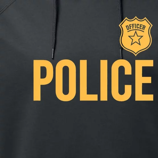 Police Officer Police Badge Halloween Costume Adults Performance Fleece Hoodie