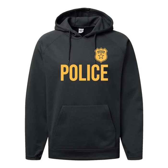 Police Officer Police Badge Halloween Costume Adults Performance Fleece Hoodie