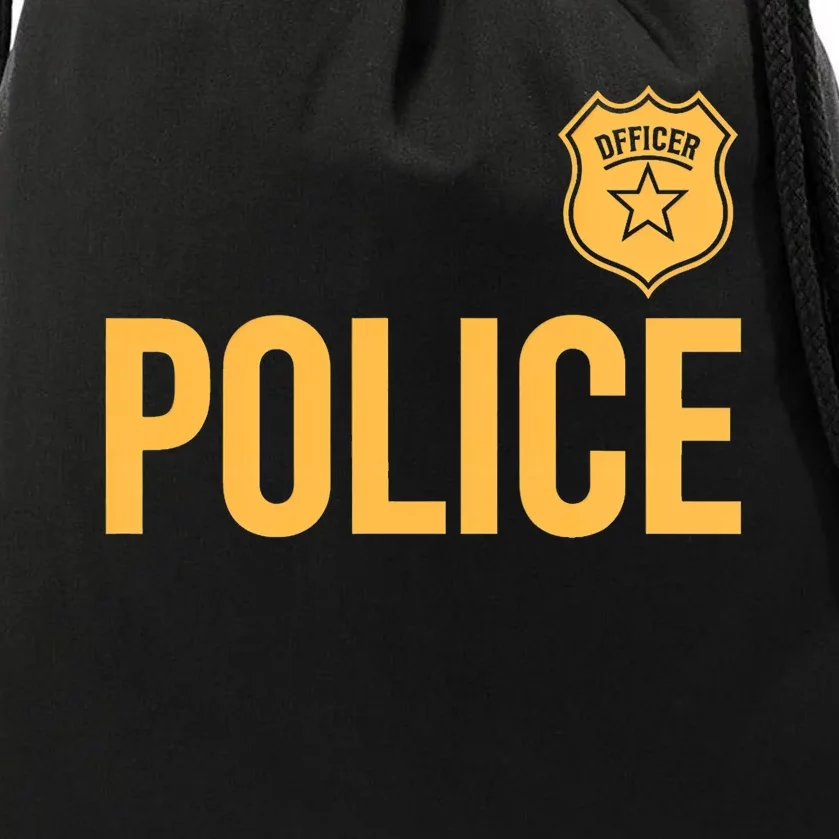 Police Officer Police Badge Halloween Costume Adults Drawstring Bag