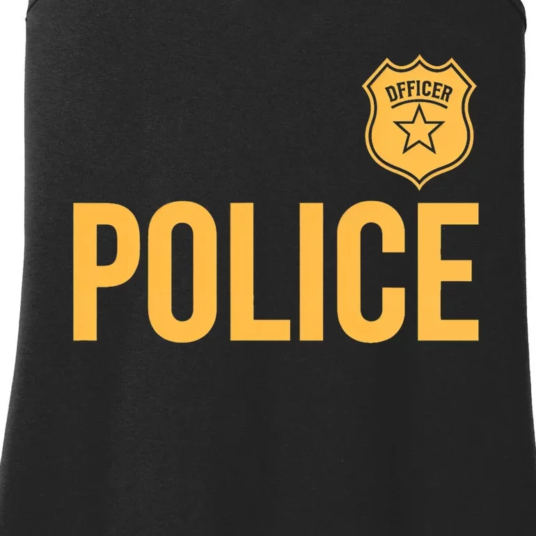 Police Officer Police Badge Halloween Costume Adults Ladies Essential Tank