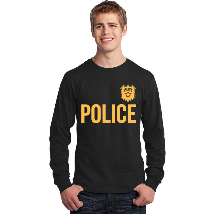 Police Officer Police Badge Halloween Costume Adults Tall Long Sleeve T-Shirt