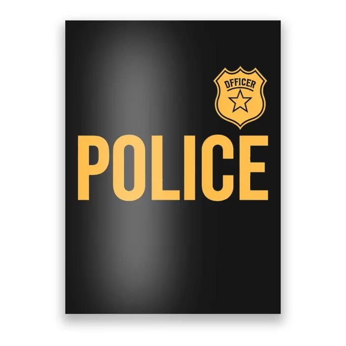 Police Officer Police Badge Halloween Costume Adults Poster