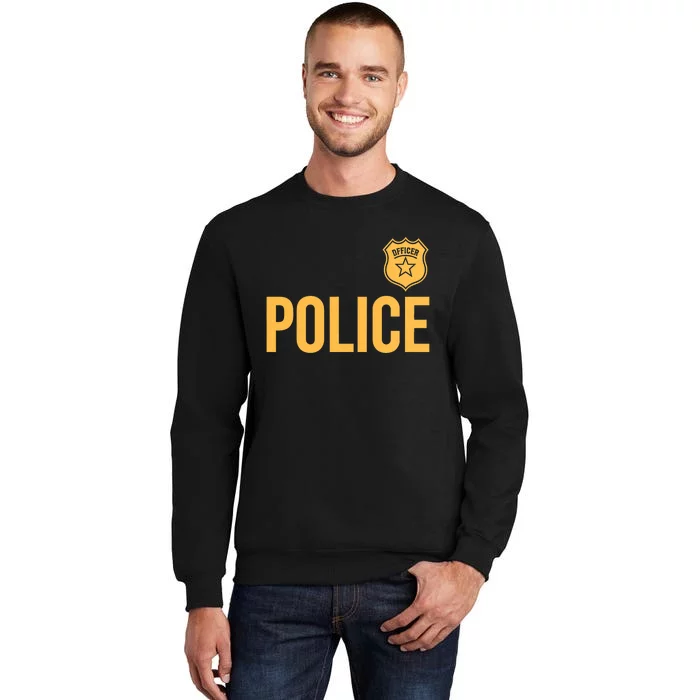 Police Officer Police Badge Halloween Costume Adults Tall Sweatshirt