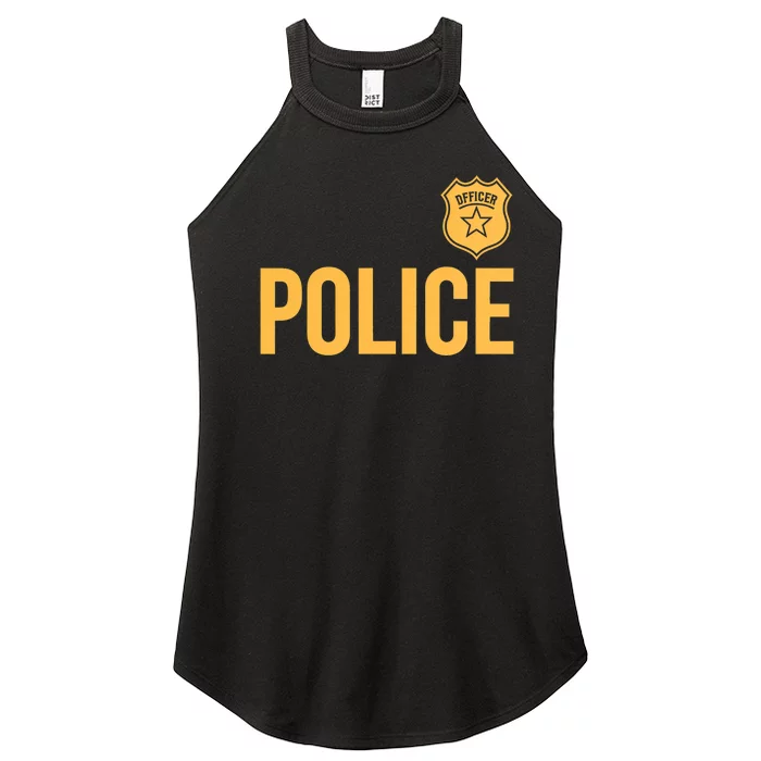 Police Officer Police Badge Halloween Costume Adults Women’s Perfect Tri Rocker Tank