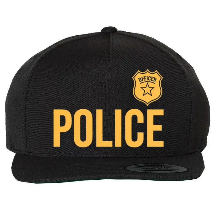 Police Officer Police Badge Halloween Costume Adults Wool Snapback Cap