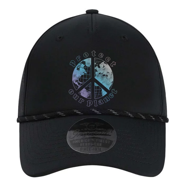 Protect Our Planet Globe Love And Peace Sign Cool Gift Performance The Dyno Cap