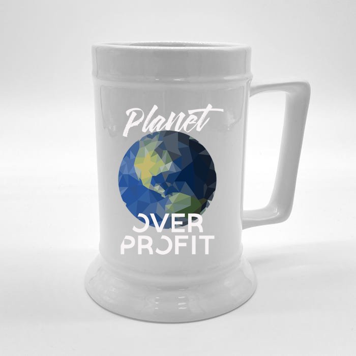 Planet Over Profit Environtal Gift Front & Back Beer Stein