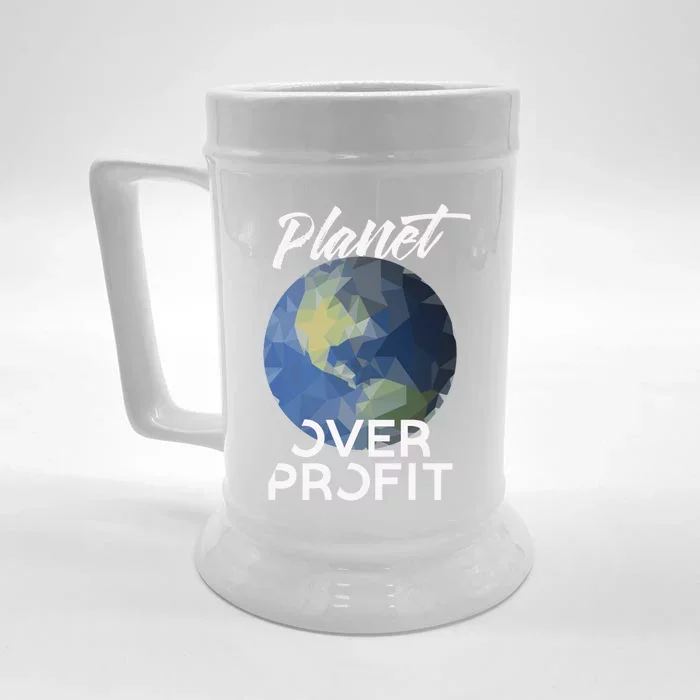 Planet Over Profit Environtal Gift Front & Back Beer Stein