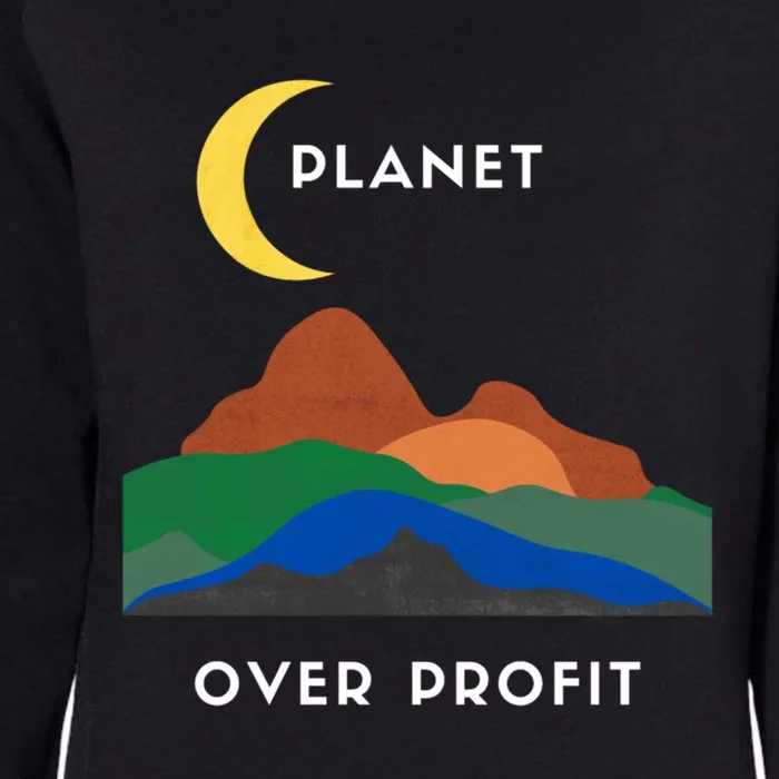 Planet Over Profit Ap Earth Original Cute Gift Womens California Wash Sweatshirt