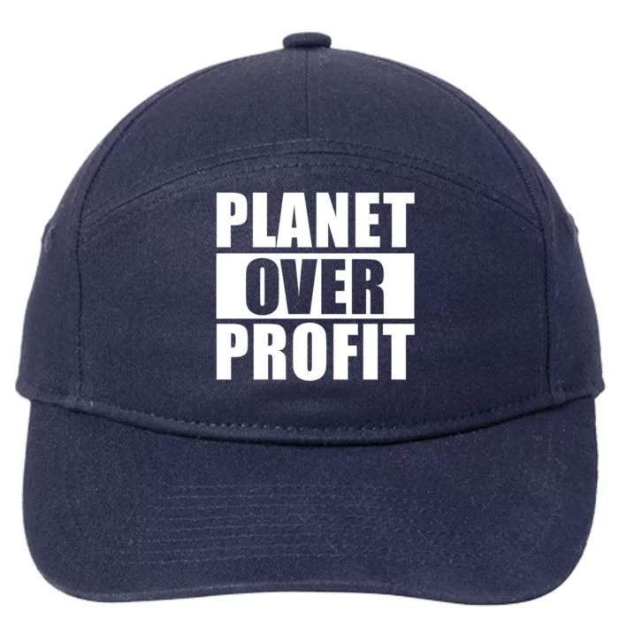 Planet Over Profit Happy Earth Day Gift 7-Panel Snapback Hat