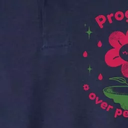 Progress Over Perfection Flower Softstyle Adult Sport Polo