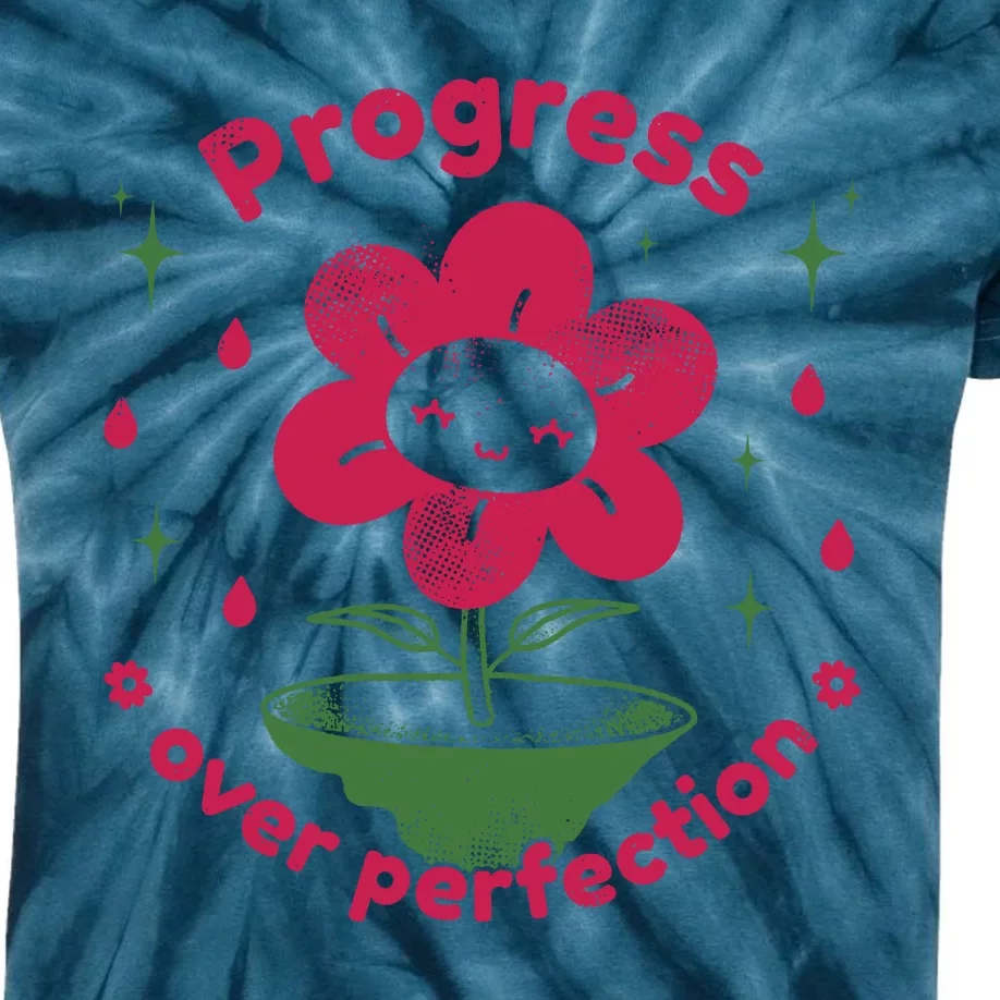 Progress Over Perfection Flower Kids Tie-Dye T-Shirt