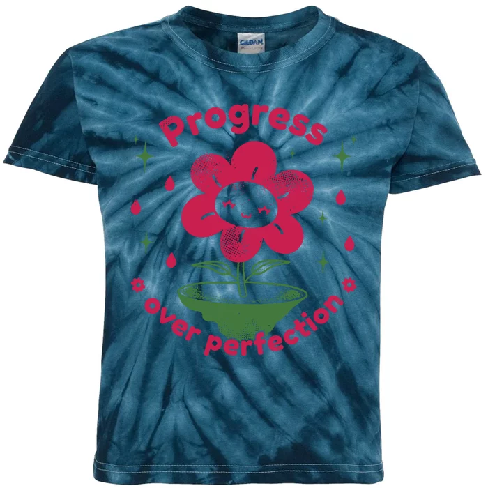 Progress Over Perfection Flower Kids Tie-Dye T-Shirt