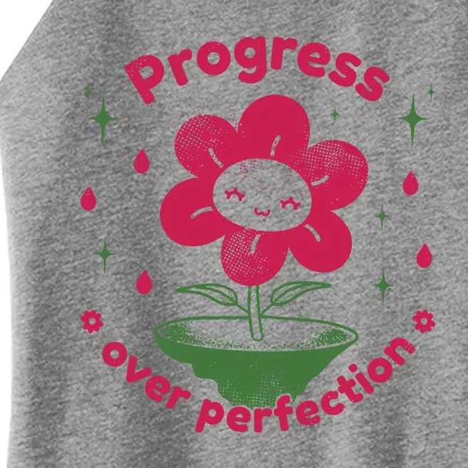 Progress Over Perfection Flower Women’s Perfect Tri Rocker Tank