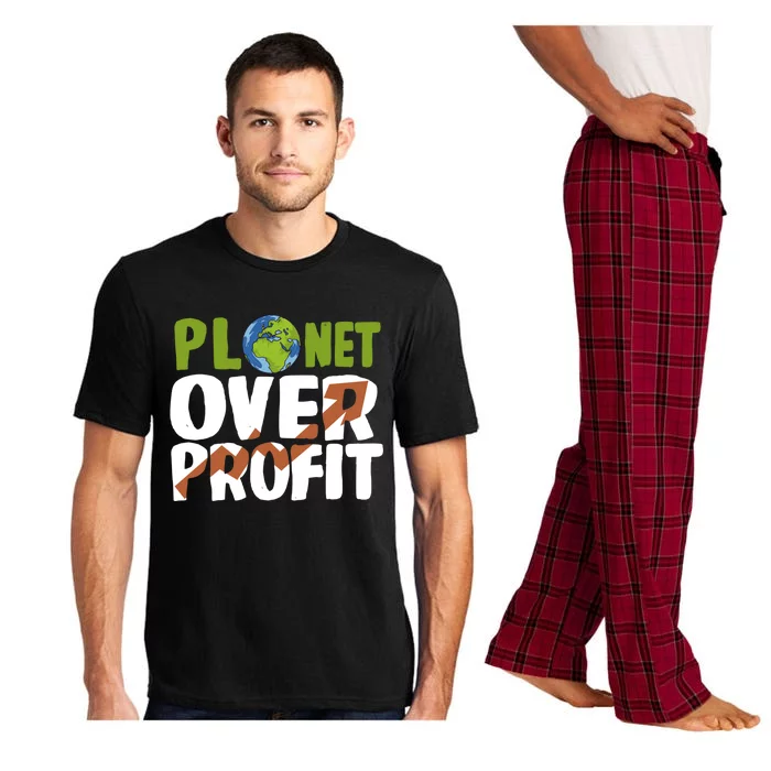 Planet Over Profit Climate Activist Change Sustainable Great Gift Pajama Set