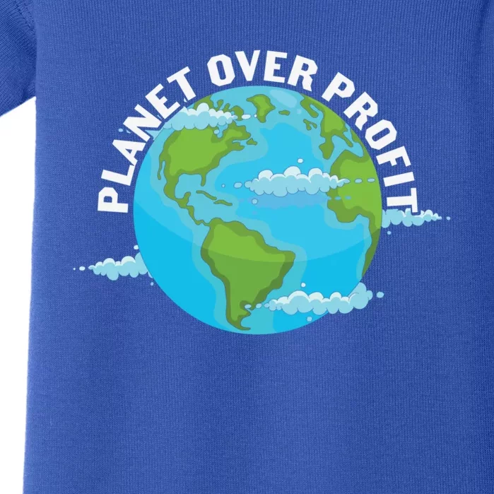 Planet Over Profit Earth Day Environtal Gift Baby Bodysuit