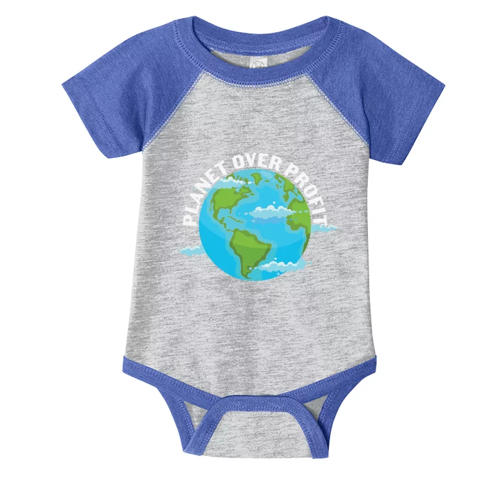 Planet Over Profit Earth Day Environtal Gift Infant Baby Jersey Bodysuit