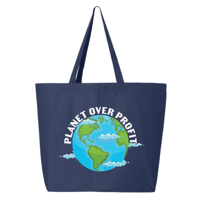 Planet Over Profit Earth Day Environtal Gift 25L Jumbo Tote