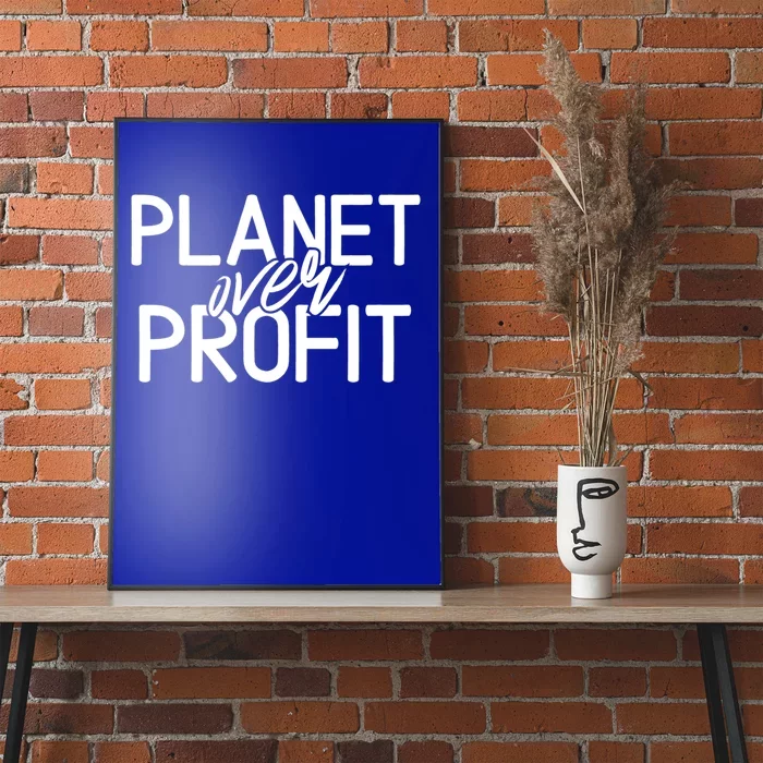 Planet Over Profit Earth Day Environtalism Vintage Gift Poster