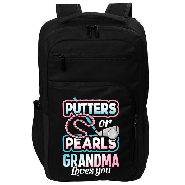 Putters Or Pearls Gender Reveal Grandma Baby Party Supplies Impact Tech Backpack