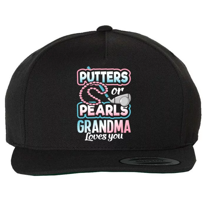 Putters Or Pearls Gender Reveal Grandma Baby Party Supplies Wool Snapback Cap