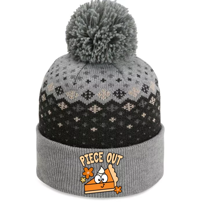 Piece Out Pumpkin Pie Funny The Baniff Cuffed Pom Beanie