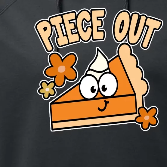 Piece Out Pumpkin Pie Funny Performance Fleece Hoodie