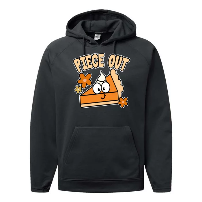 Piece Out Pumpkin Pie Funny Performance Fleece Hoodie