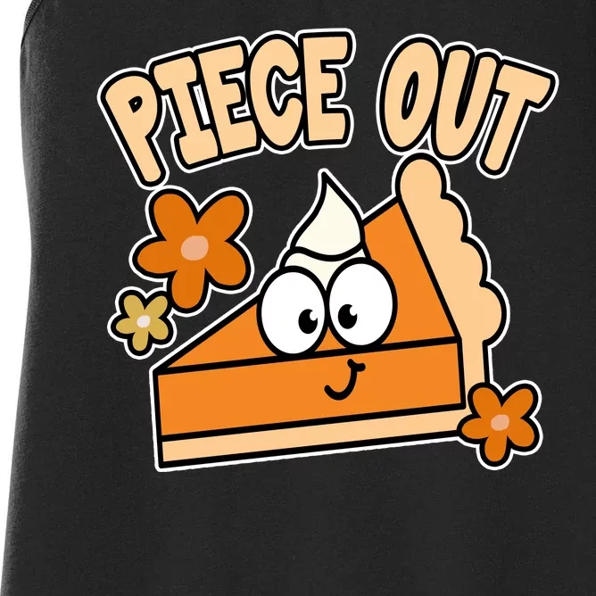 Piece Out Pumpkin Pie Funny Women's Racerback Tank