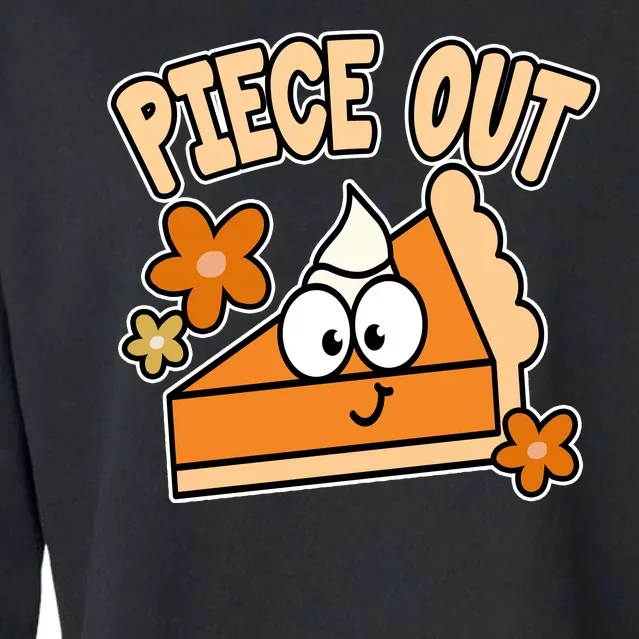 Piece Out Pumpkin Pie Funny Cropped Pullover Crew