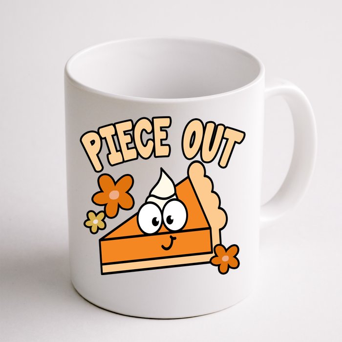 Piece Out Pumpkin Pie Funny Front & Back Coffee Mug