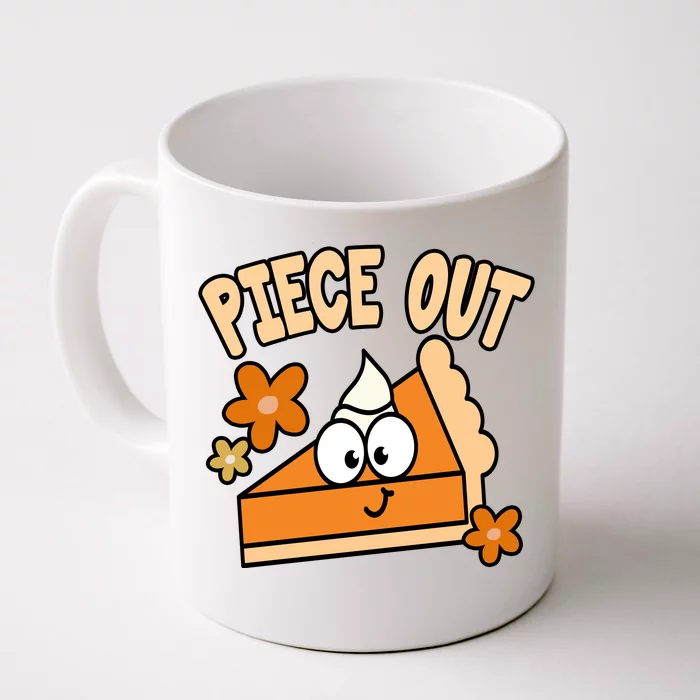 Piece Out Pumpkin Pie Funny Front & Back Coffee Mug