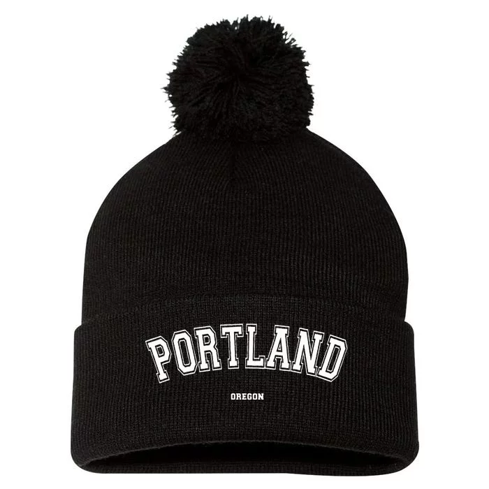 Portland Oregon Pom Pom 12in Knit Beanie