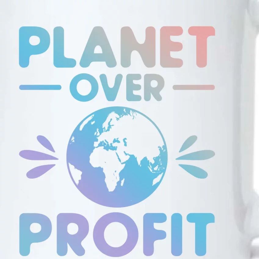 Planet Over Profit Environtalist Earth Day Everyday Cool Gift Black Color Changing Mug