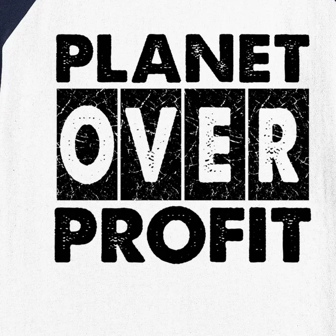 Planet Over Profit Mother Earth Day Cute Gift Baseball Sleeve Shirt