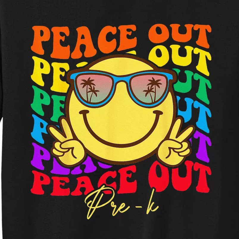 Peace Out PreK Graduation Smile Retro Face Sweatshirt