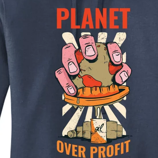 Planet Over Profit Gift Women's Pullover Hoodie