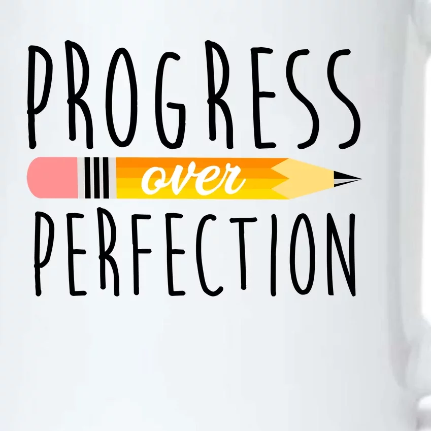 Progress Over Perfection Black Color Changing Mug