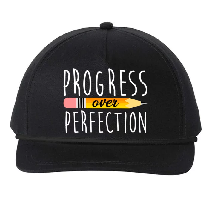 Progress Over Perfection Snapback Five-Panel Rope Hat