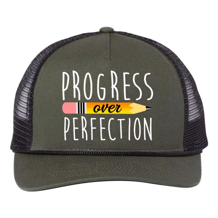 Progress Over Perfection Retro Rope Trucker Hat Cap