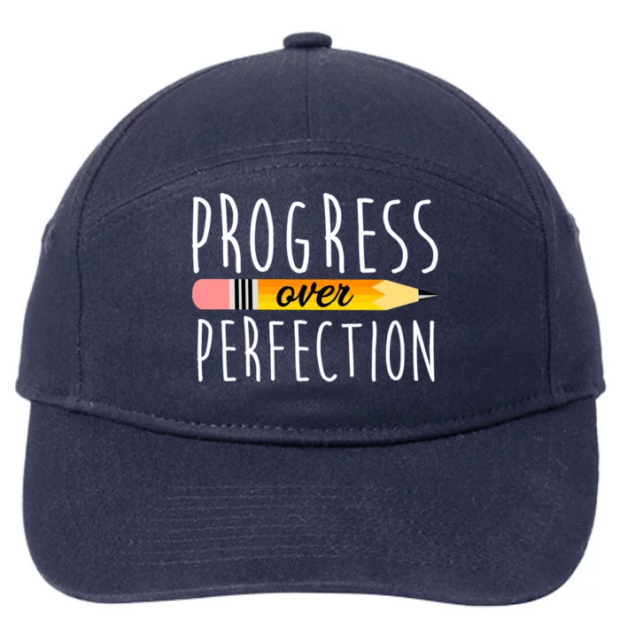 Progress Over Perfection 7-Panel Snapback Hat