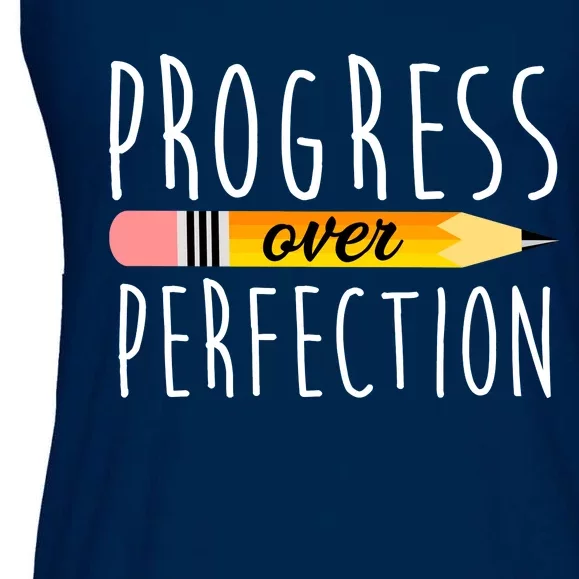 Progress Over Perfection Ladies Essential Flowy Tank