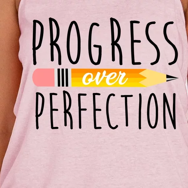 Progress Over Perfection Women's Knotted Racerback Tank