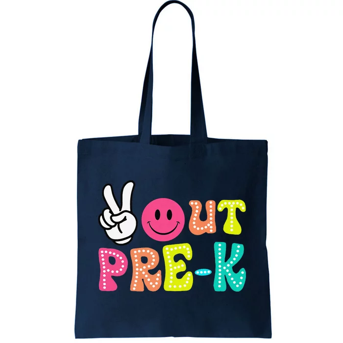 Peace Out Prek Graduation Class Of 2024 Last Day Of School Tote Bag