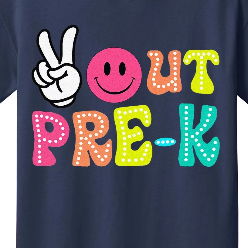 Peace Out Prek Graduation Class Of 2024 Last Day Of School Kids T-Shirt