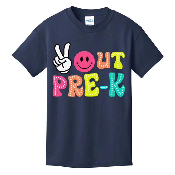 Peace Out Prek Graduation Class Of 2024 Last Day Of School Kids T-Shirt