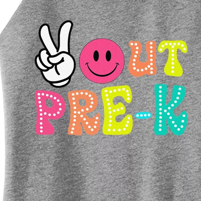 Peace Out Prek Graduation Class Of 2024 Last Day Of School Women’s Perfect Tri Rocker Tank