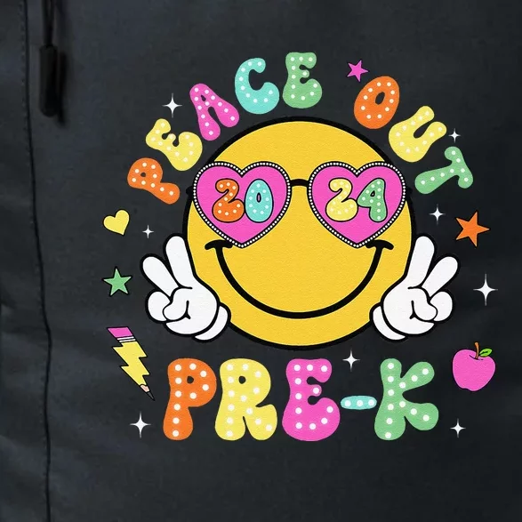 Peace Out Prek Cute Groovy Last Day Of Prek Daily Commute Backpack