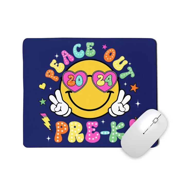 Peace Out Prek Cute Groovy Last Day Of Prek Mousepad