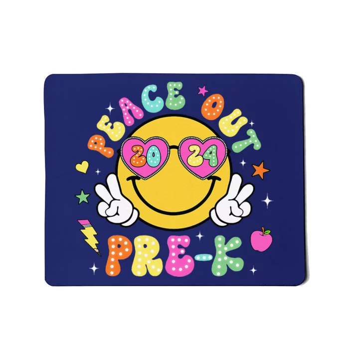 Peace Out Prek Cute Groovy Last Day Of Prek Mousepad